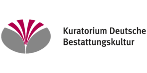Logo von einem Unternehmen mit einer pinken und grauen farbigen Darstellung, Schriftzug rechts daneben.